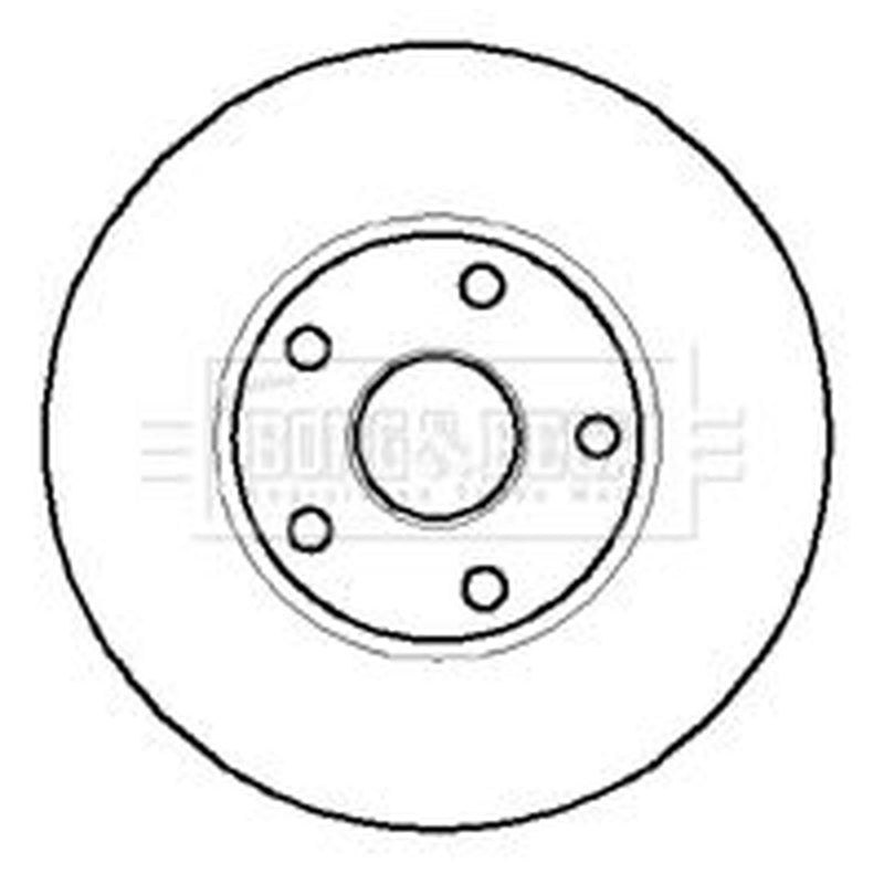Borg & Beck 2 x Vented Front Brake Discs BBD5910S