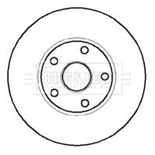 Borg & Beck 2 x Vented Front Brake Discs BBD5910S