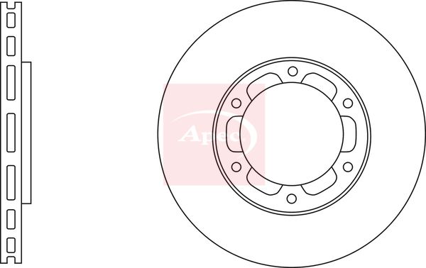 Apec 2 x Brake Disc Set Vented