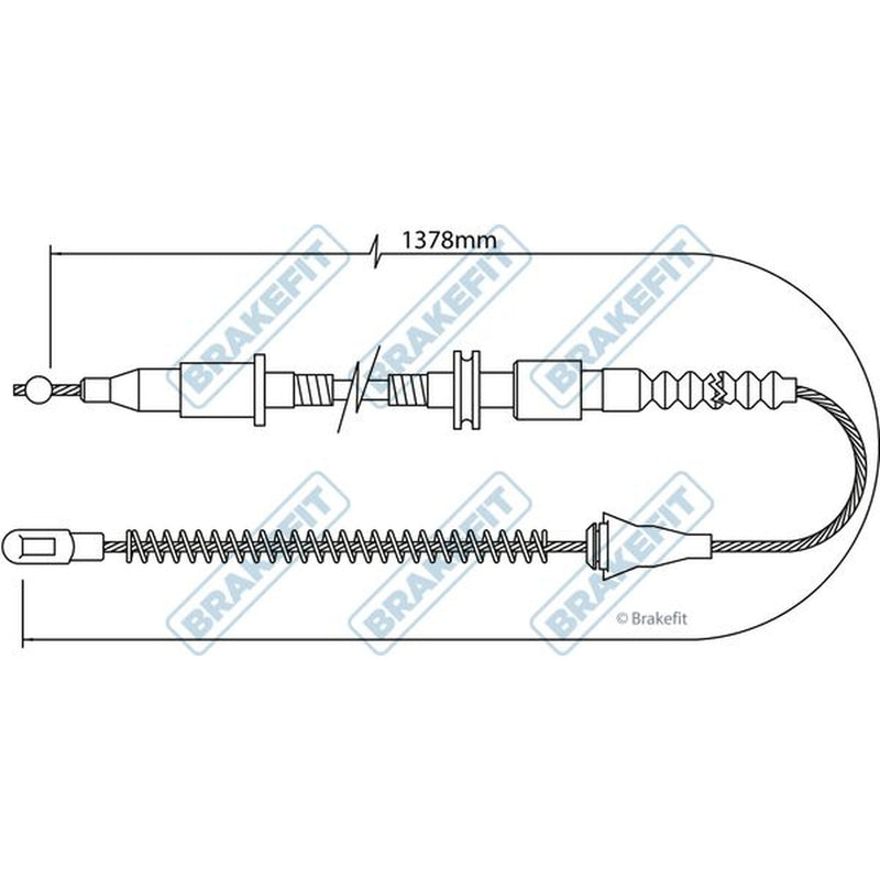 Apec Handbrake Cable Left Rear BBC3463