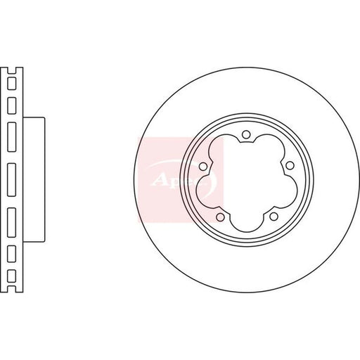 Apec 2 x Vented Front Brake Discs DSK2975