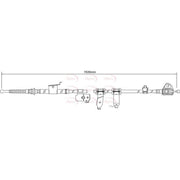 Apec Handbrake Cable Right Rear CAB1541