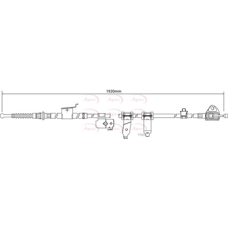 Apec Handbrake Cable Right Rear CAB1541