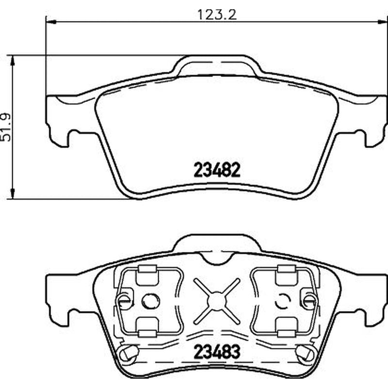 DON Rear Brake Pad Set PCP1113
