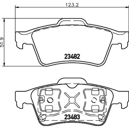 DON Rear Brake Pad Set PCP1113