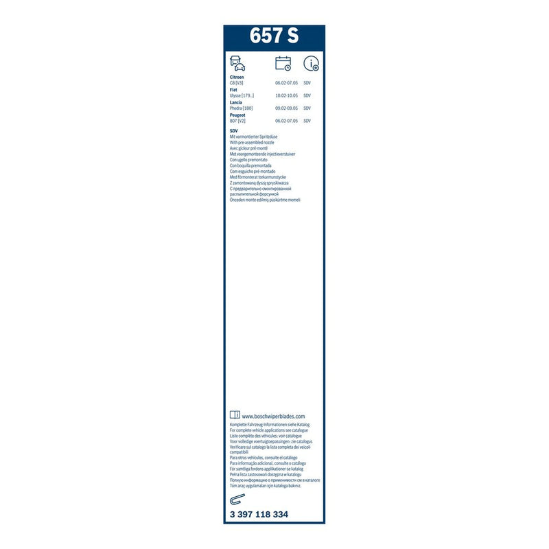 Bosch Twin Spoiler Wiper Blade Set 650mm + 650mm — 657S