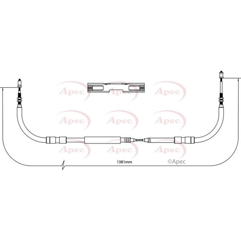 Apec Handbrake Cable Centre CAB1223