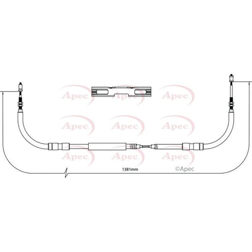 Apec Handbrake Cable Centre CAB1223