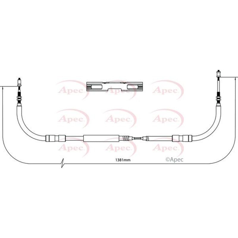 Apec Handbrake Cable Centre CAB1223