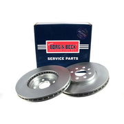 Borg & Beck 2 x Vented Front Brake Discs BBD4393