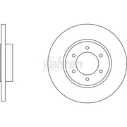 Fahren 2 x Solid Rear Brake Discs FBD6788