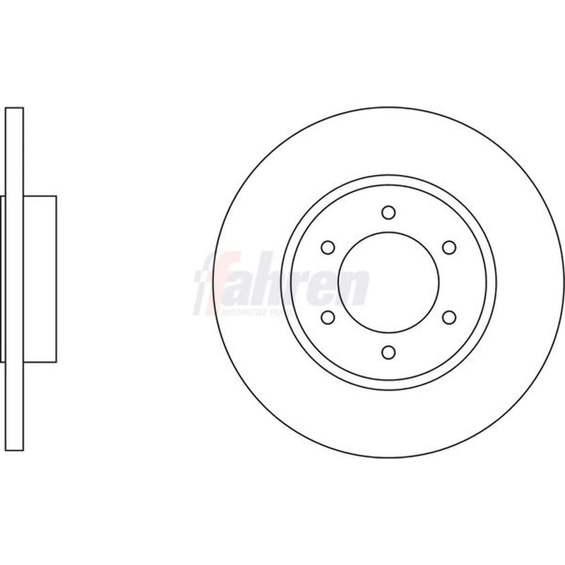 Fahren 2 x Solid Rear Brake Discs FBD6788