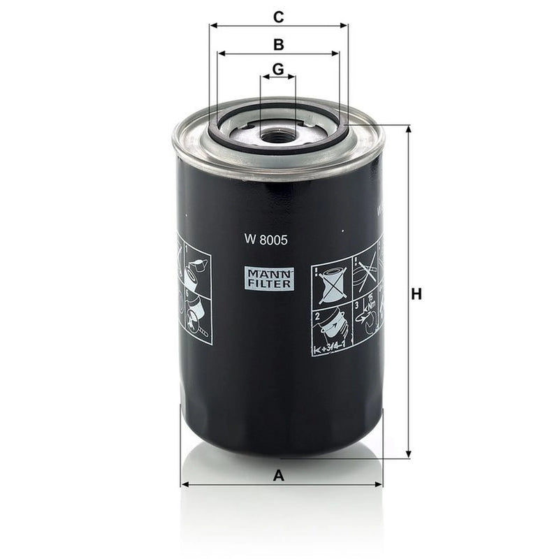 MANN-FILTER Engine Oil Filter W 8005