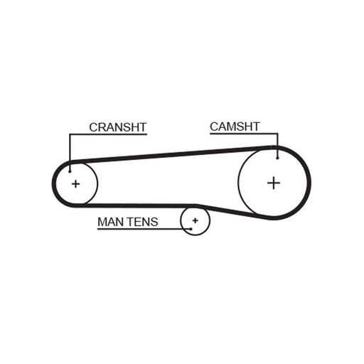 Gates Timing Belt Cambelt 107 Teeth 5116