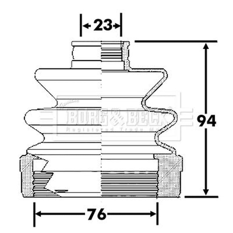 Borg & Beck Drive Shaft Bellow Kit Front Left BCB6311