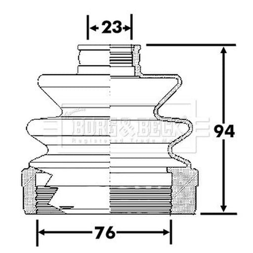 Borg & Beck Drive Shaft Bellow Kit Front Left BCB6311