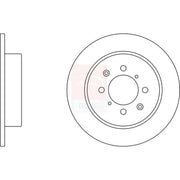 Apec 2 x Solid Rear Brake Discs SDK6038