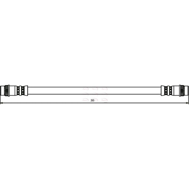 Apec Brake Hydraulic Hose Line Rear Left HOS3067