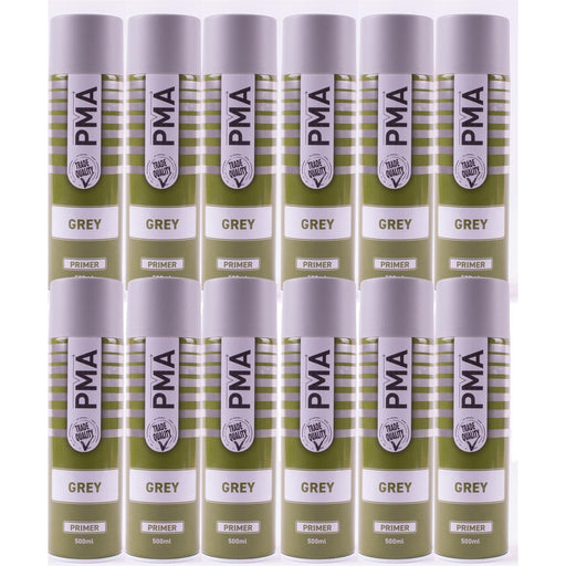 12x Autotek Professional Grey Primer 500Ml Spray Paint High Coverage Autotek  - Town Parts