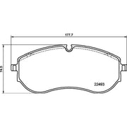 Brembo 4 x Front Brake Pad Set P85179