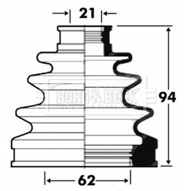 Borg & Beck Drive Shaft Bellow Kit Front Left BCB2875