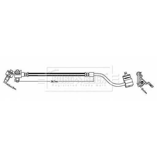 Borg & Beck Brake Hydraulic Hose Line Rear Left BBH8832