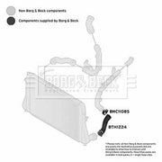 Borg & Beck Intercooler Turbo Charge Air Hose BTH1224