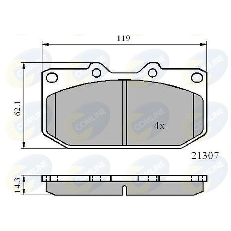 Comline 4 x Front Brake Pad Set CBP0829