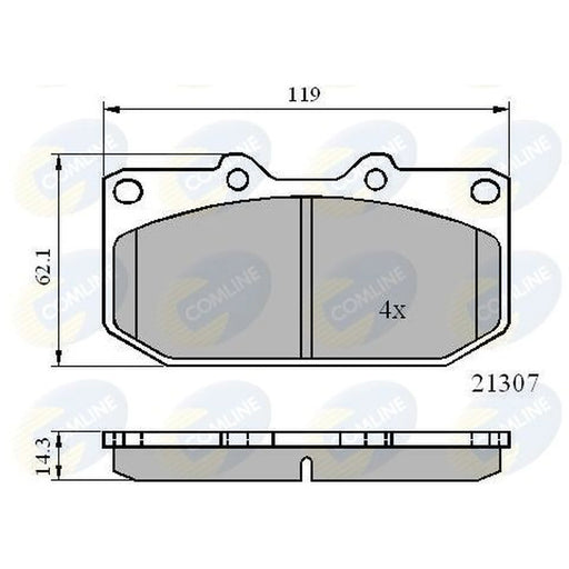 Comline 4 x Front Brake Pad Set CBP0829