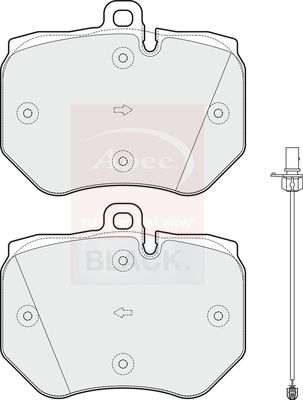 Apec Black Front Brake Pad Set PAD1833B