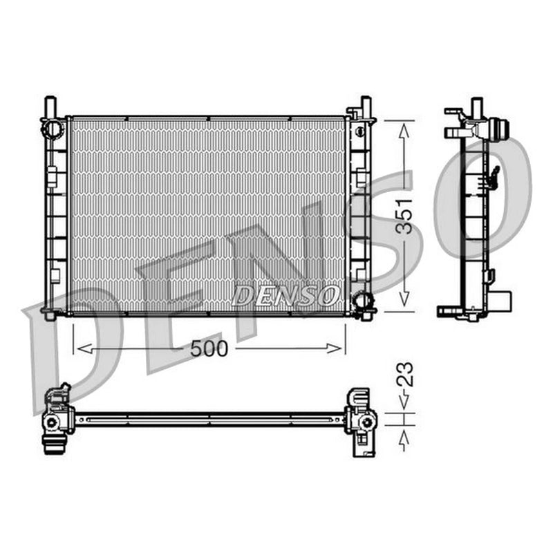 Denso Engine Radiator DRM10045