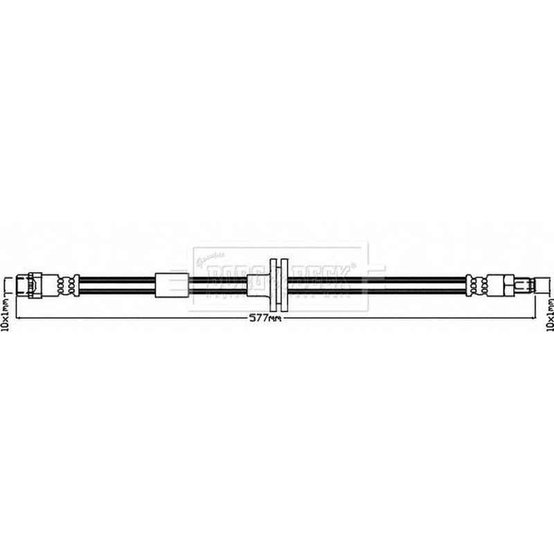 Borg & Beck Brake Hydraulic Hose Line Front Left BBH7992