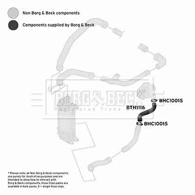 Borg & Beck Intercooler Turbo Charge Air Hose BTH1116