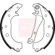 Apec Brake Shoe Set Axle Kit SHU831