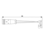 Bosch Brake Pad Wear Sensor Front 1 987 473 006