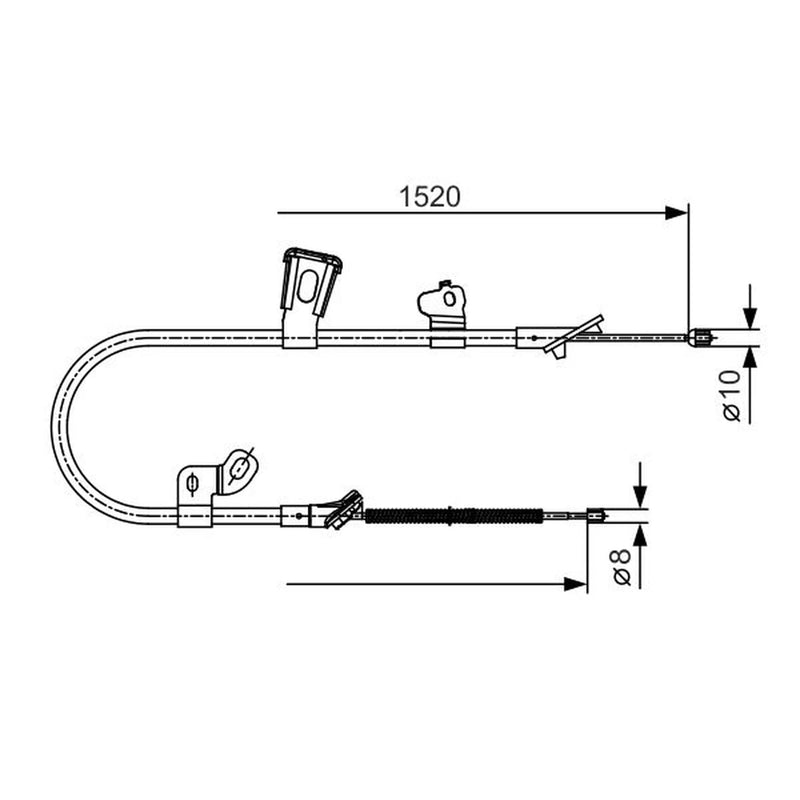 Bosch Handbrake Cable Left Rear 1 987 477 918