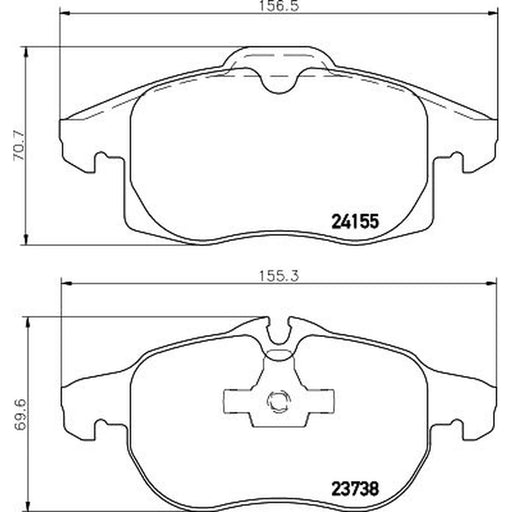 Mintex Front Brake Pad Set MDB2837