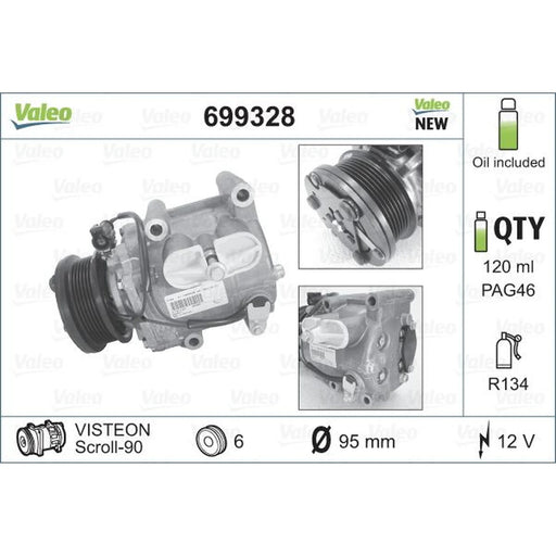 Valeo Air Conditioning Compressor 699328