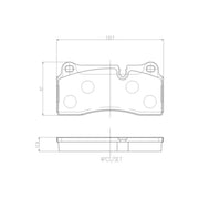 Brembo 4 x Rear Brake Pad Set P06111