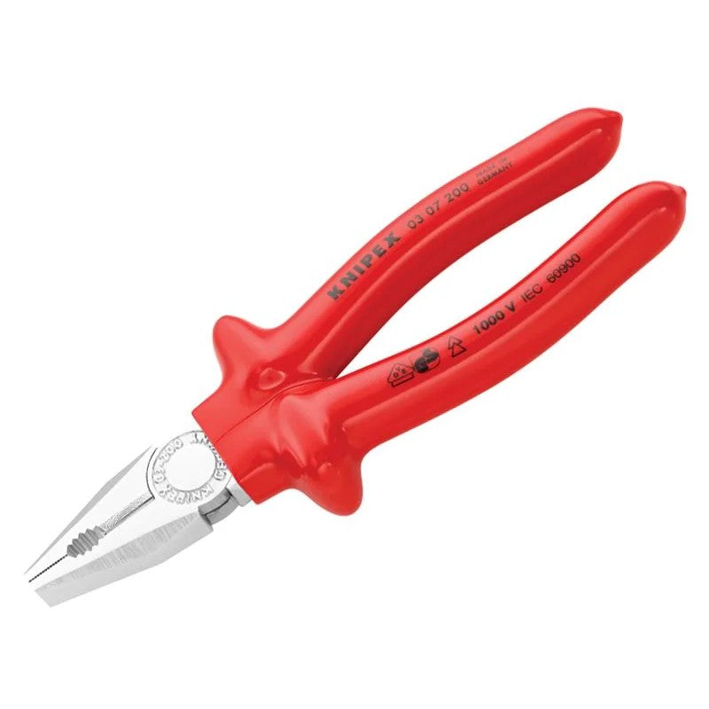 KNIPEX 03 07 200 VDE Combination Pliers 200mm - 03 07 200