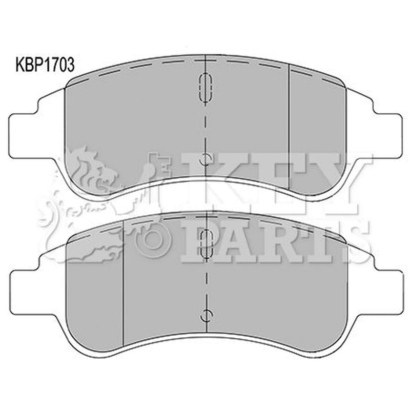 Key Parts 4 x Front Brake Pad Set KBP1703
