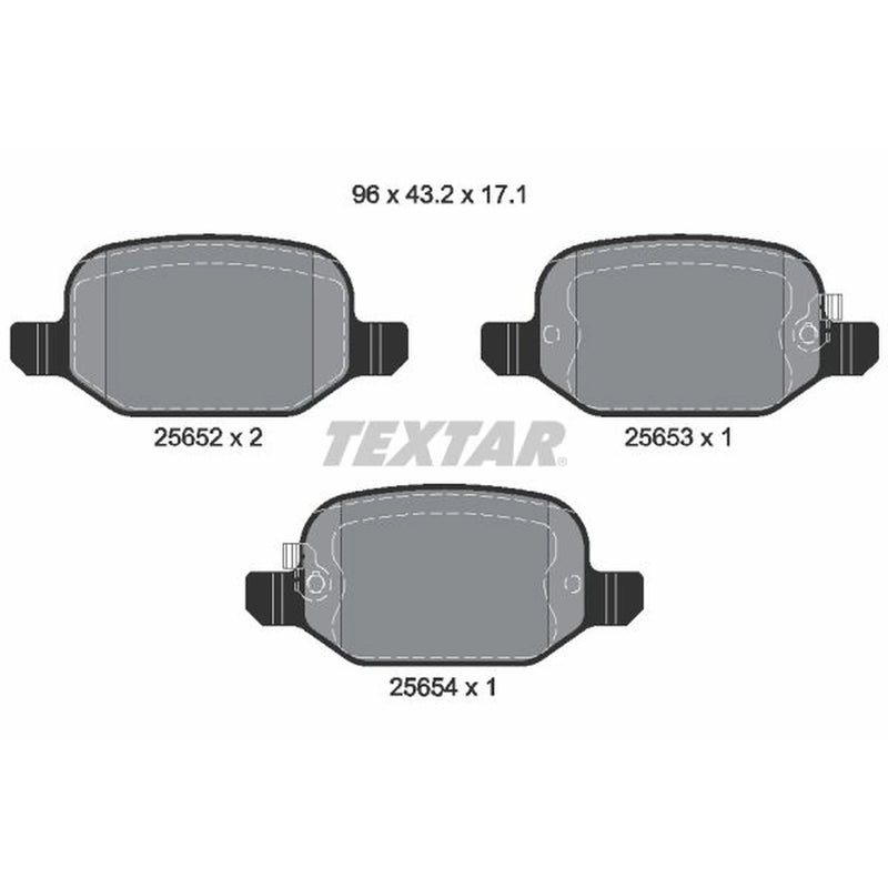 Textar Rear Brake Pad Set 2565201