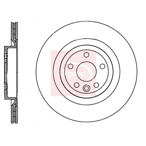 Apec 2 x Vented Front Brake Discs DSK3754