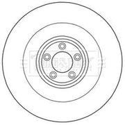 Borg & Beck 2 x Vented Rear Brake Discs BBD6017S