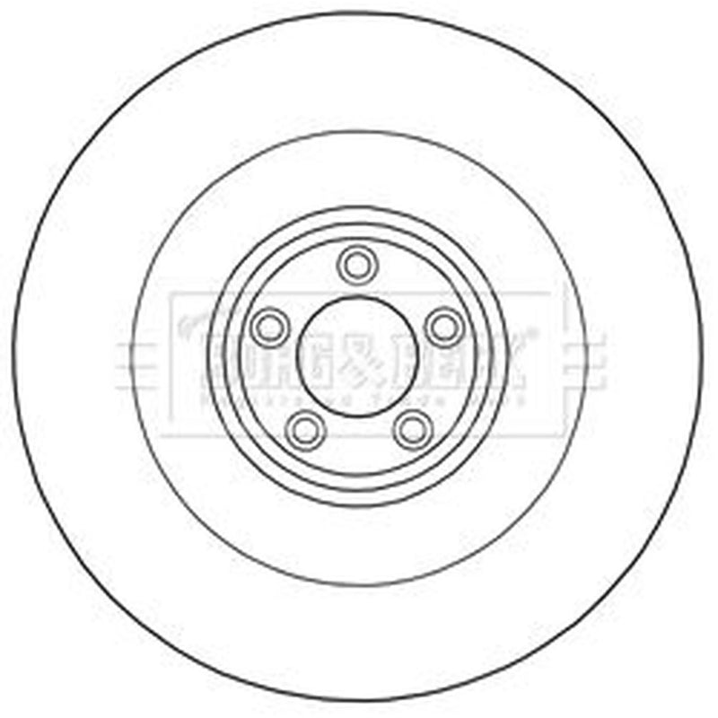 Borg & Beck 2 x Vented Rear Brake Discs BBD6017S