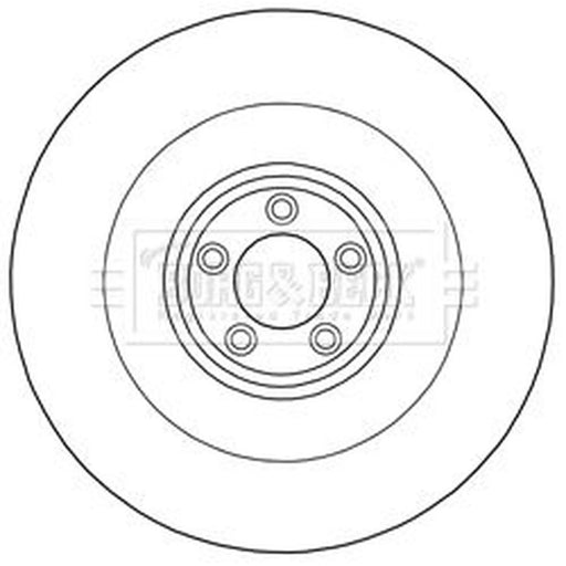 Borg & Beck 2 x Vented Rear Brake Discs BBD6017S