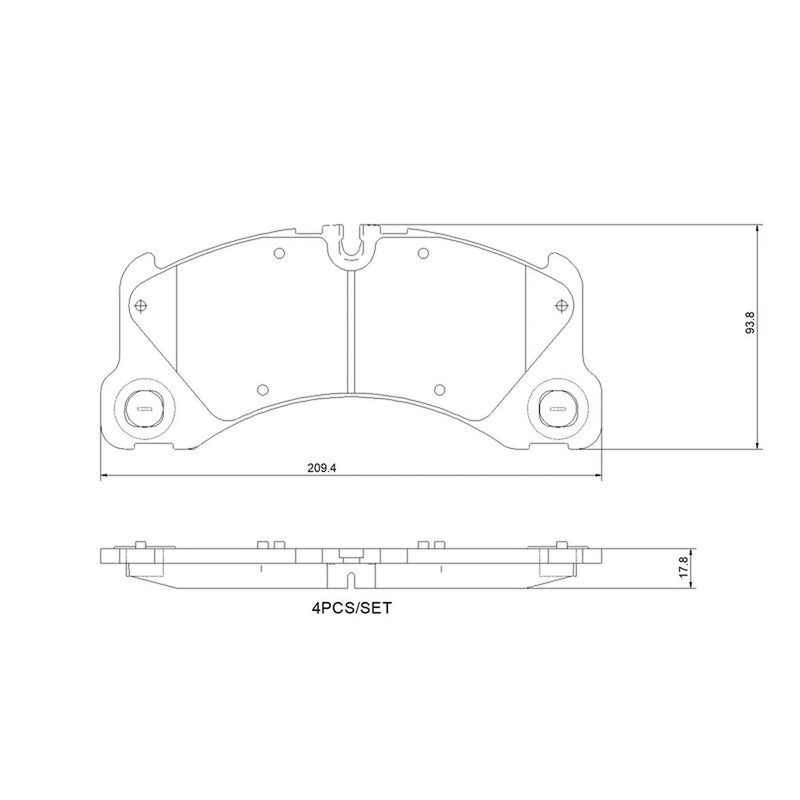 Brembo 4 x Front Brake Pad Set P65046