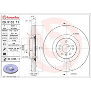 Brembo 2 x Internally Vented Front Brake Discs 09.R105.11