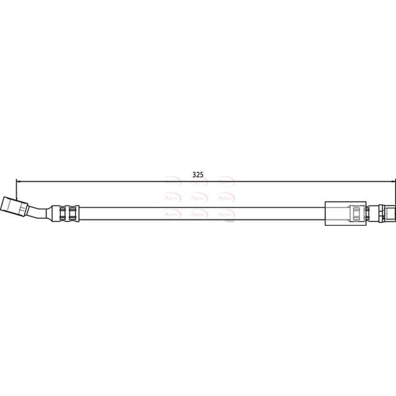 Apec Brake Hydraulic Hose Line Front HOS3690