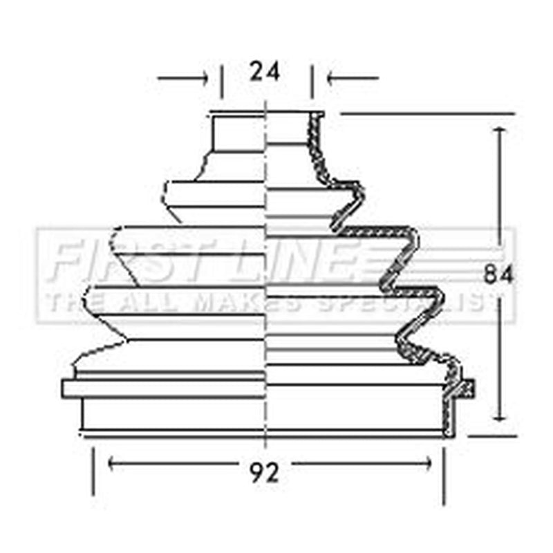 First Line Drive Shaft Bellow Kit Front Left FCB2138